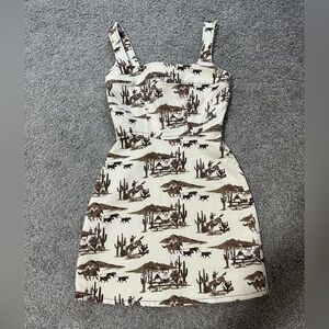 Reformation denim dress Sonora print, size 2